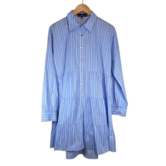 Tuckernuck Pomander Place Shades of Blue Stripe Cara Dress - Picture 3 of 9